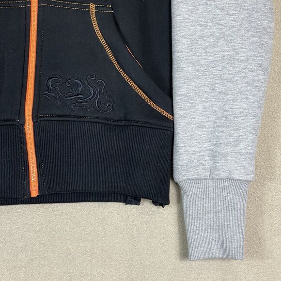 Speed and Strength Armored‎ Hoodie Womens Small Black Gray American Beauty - Picture 7 of 14